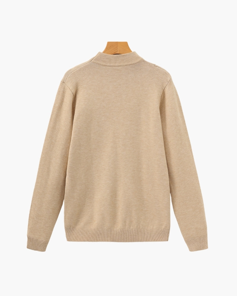 Essential Ribbed Mock Neck Sweater - Brooksfor