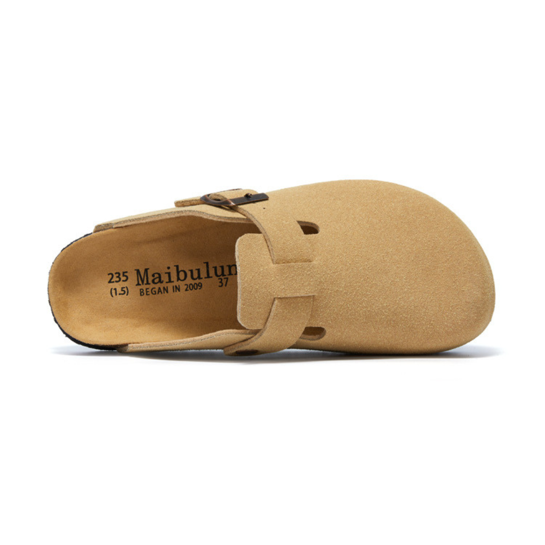 Pucon Suede Clog - Light Brown | Brooksfor