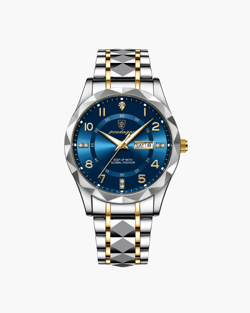 Classic Two-Tone Steel Watch - Brooksfor