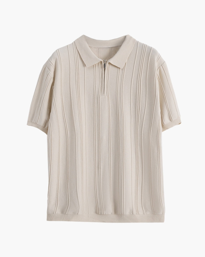 Signature Zip-Up Polo - Brooksfor