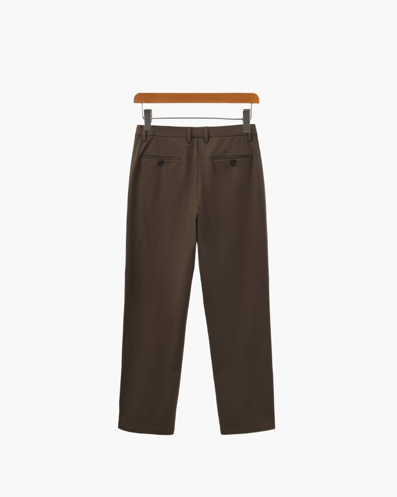 Wool Blend Trousers - Brooksfor