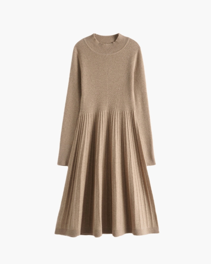 Pure Cashmere Flare Dress - Brooksfor