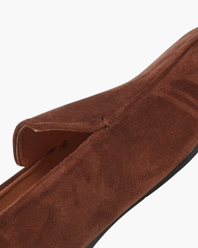 Premium Brown Suede Loafers - Brooksfor