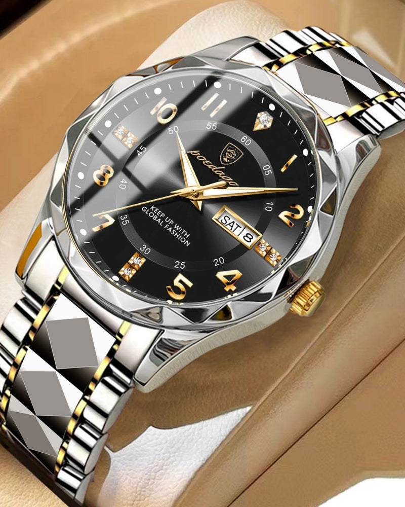 Classic Two-Tone Steel Watch - Brooksfor