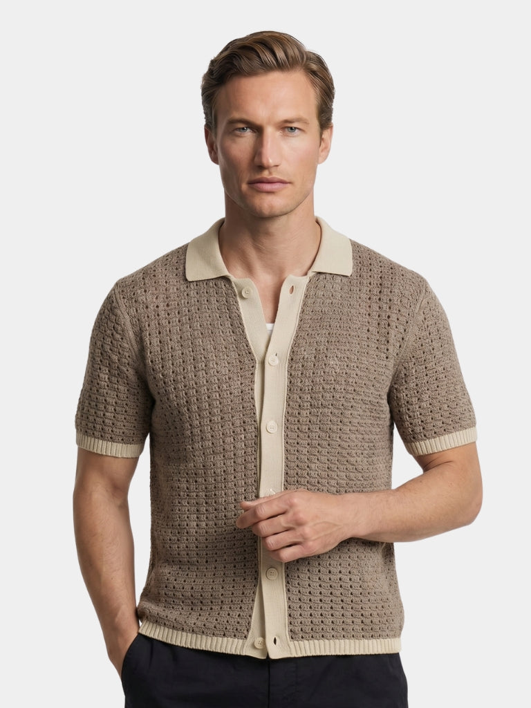 Structured Panel Resort Shirt - Brooksfor
