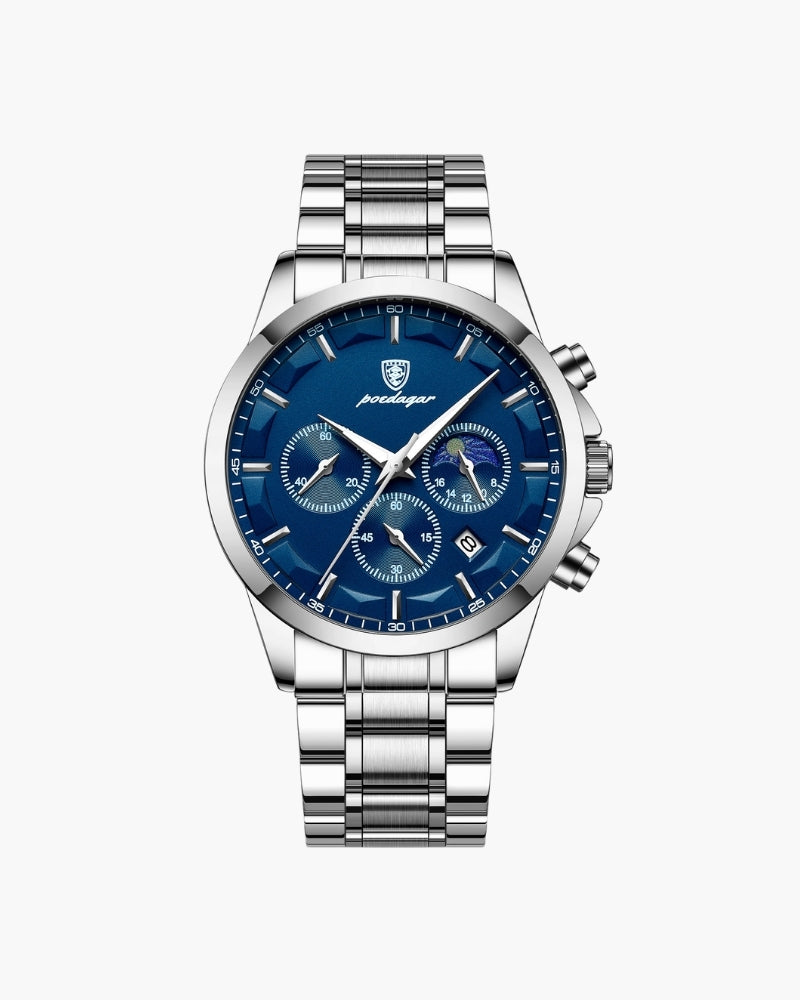 Precision Chronograph Steel Watch - Brooksfor