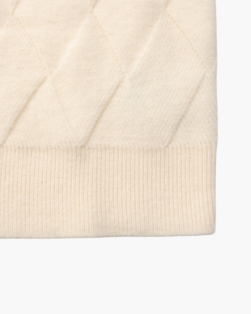 Diamond Knit Crewneck Sweater - Brooksfor