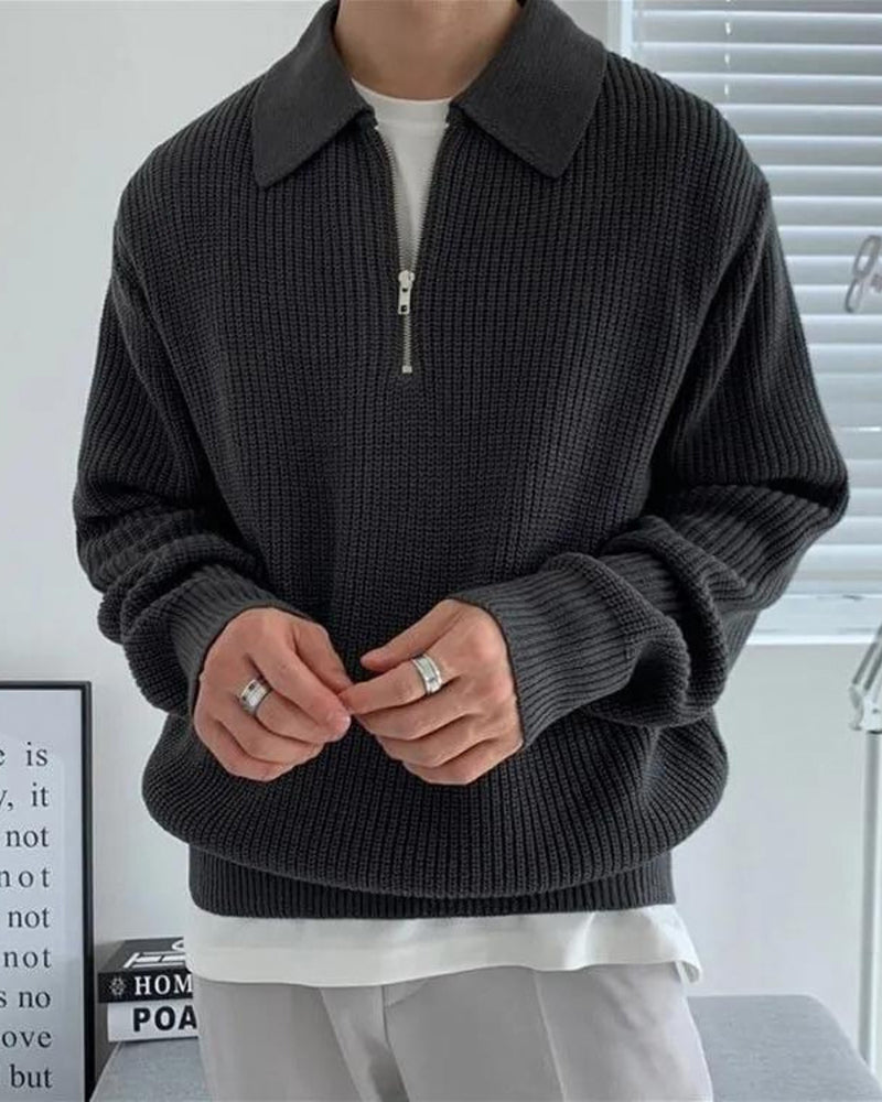 Cesare Half Zip Sweater - Brooksfor