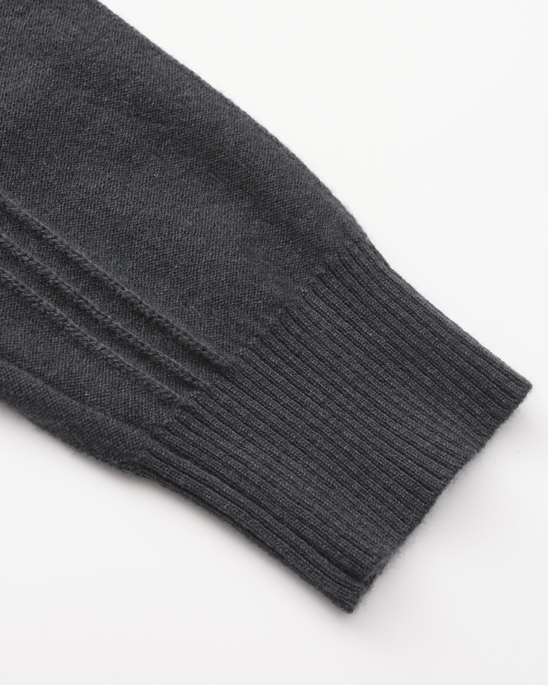 100% Cashmere Ribbed Half Zip - Brooksfor