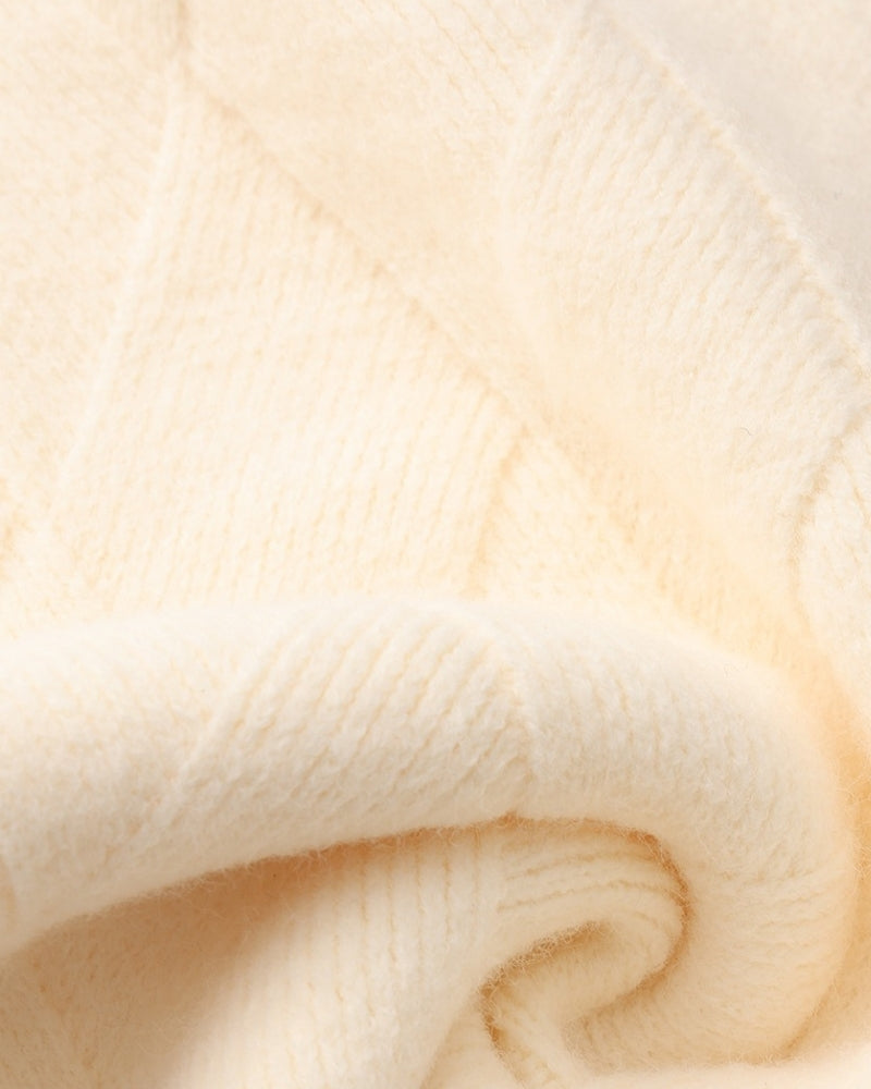 Diamond Knit Crewneck Sweater - Brooksfor