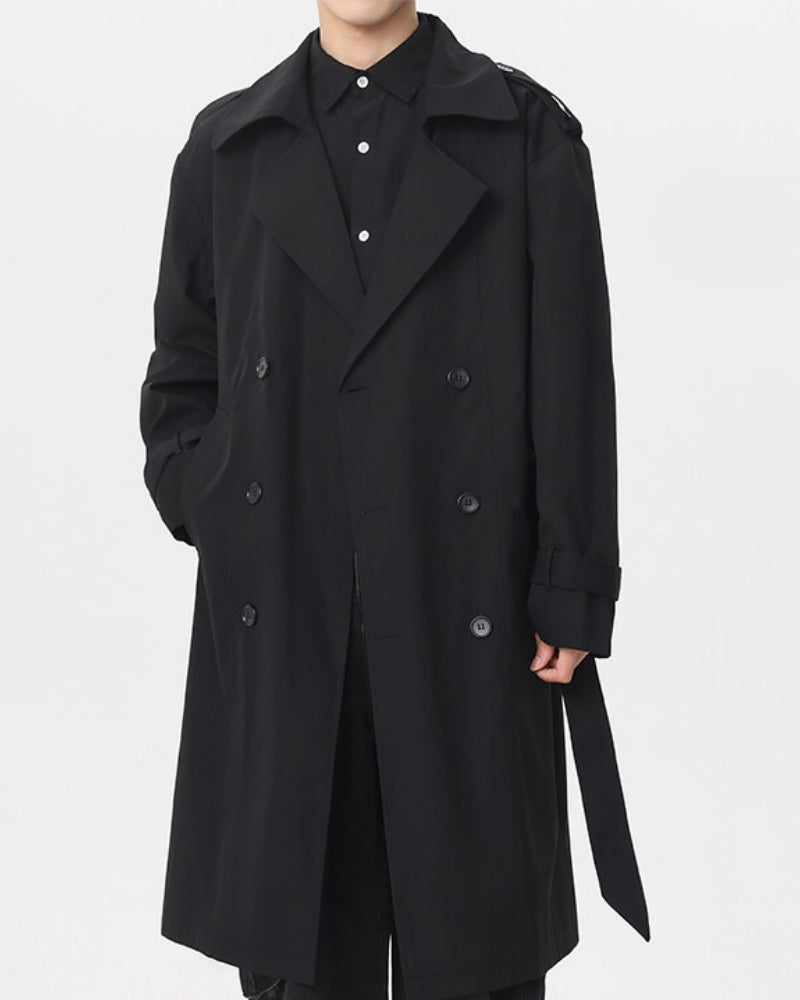 Classic Double-Breasted Trench Coat - Brooksfor