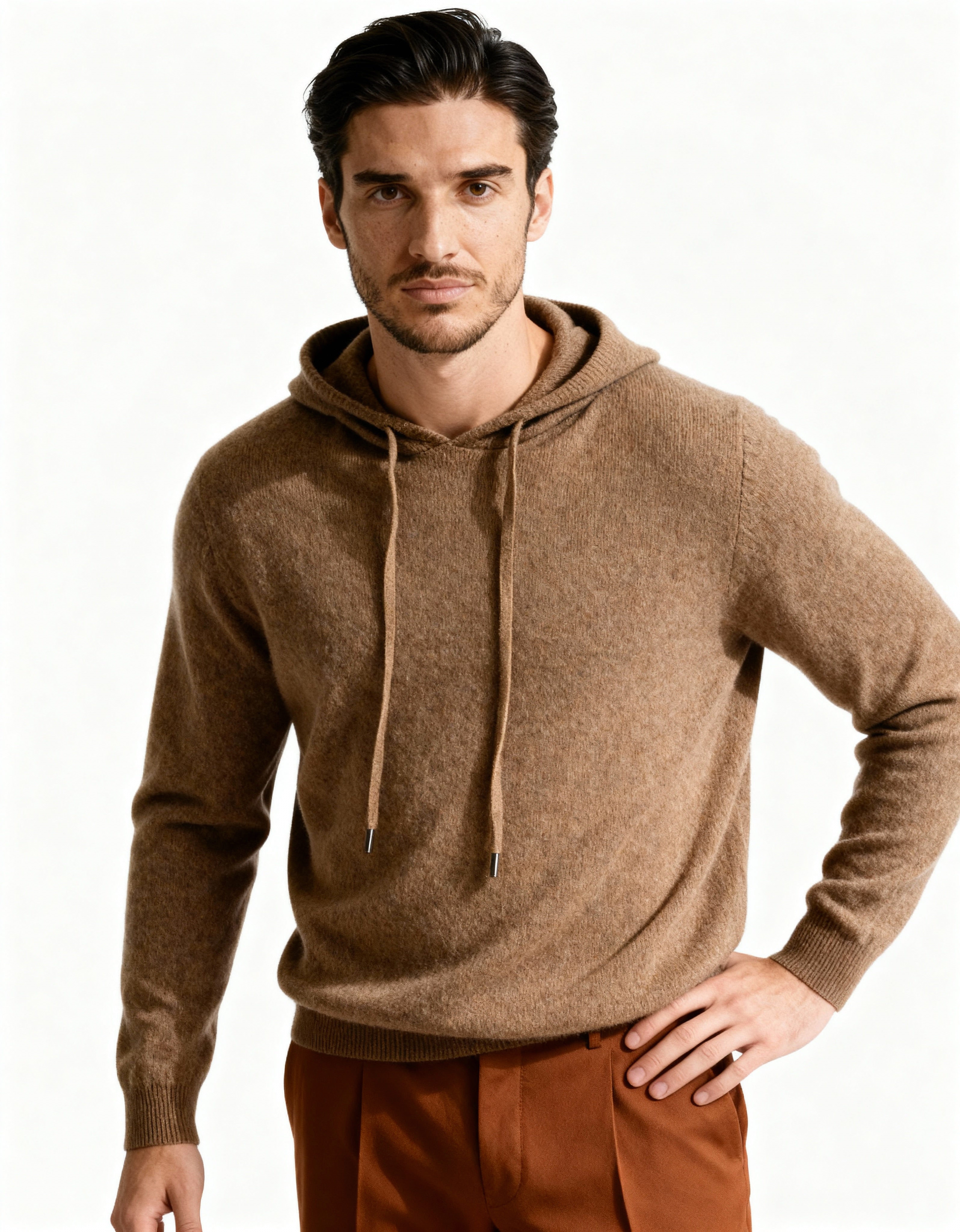 100% Cashmere Hoodie - Brooksfor