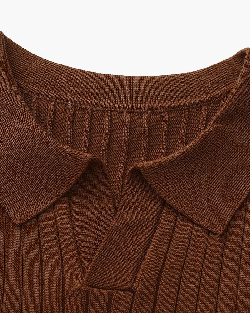 Premium Ribbed Polo - Brooksfor