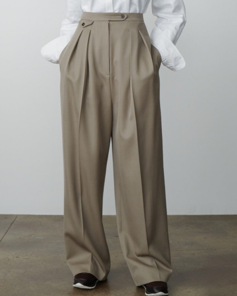 Woolen Oversized Pantalon - Brooksfor