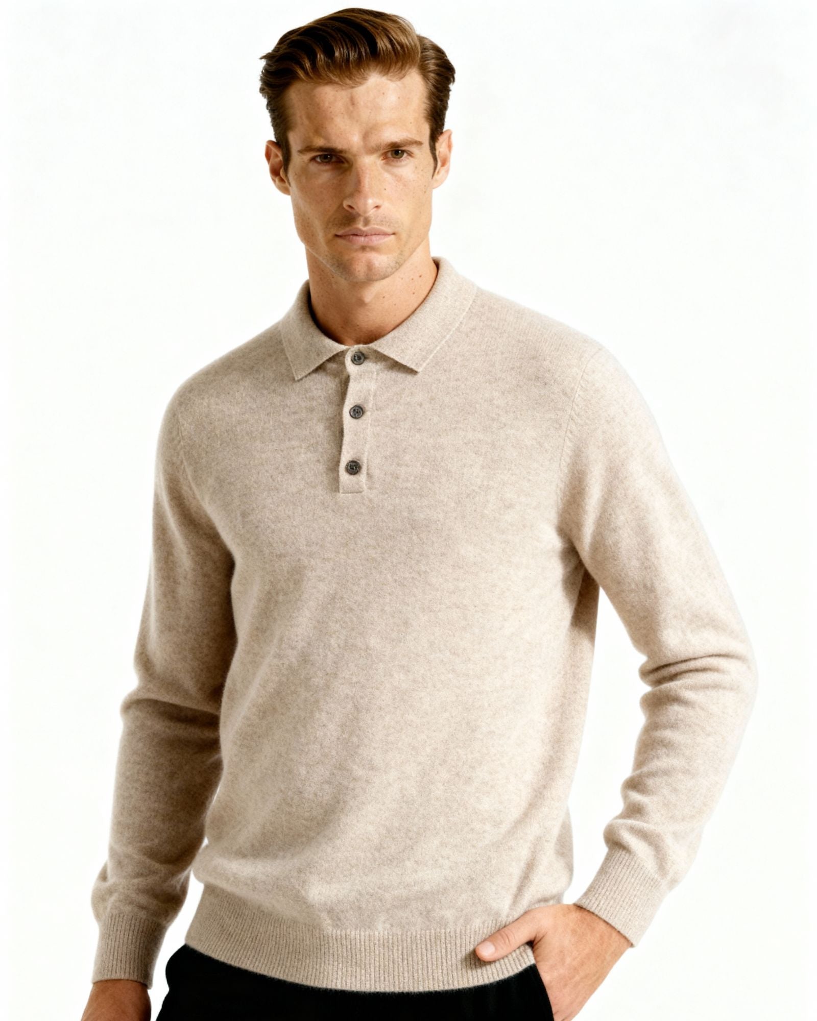100% Cashmere Polo - Brooksfor