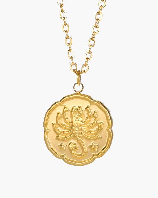 Zodiac Sign Necklace - Gold - Brooksfor