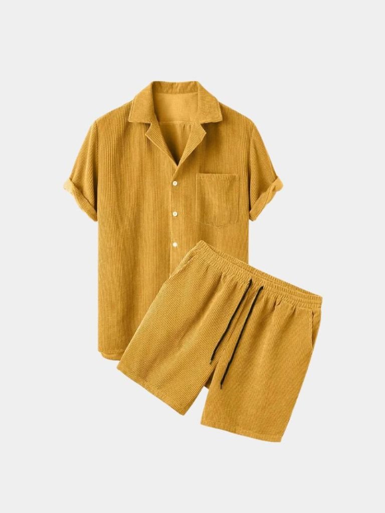 Summer Corduroy Set Shorts and Shirt - Brooksfor