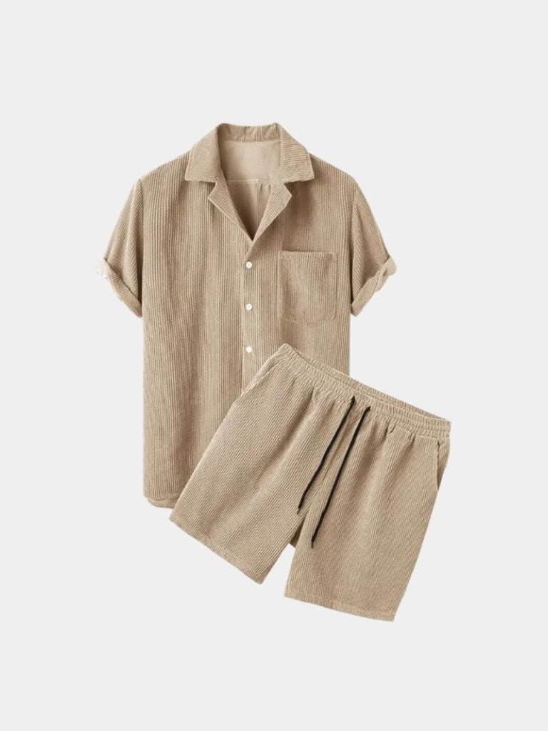 Summer Corduroy Set Shorts and Shirt - Brooksfor