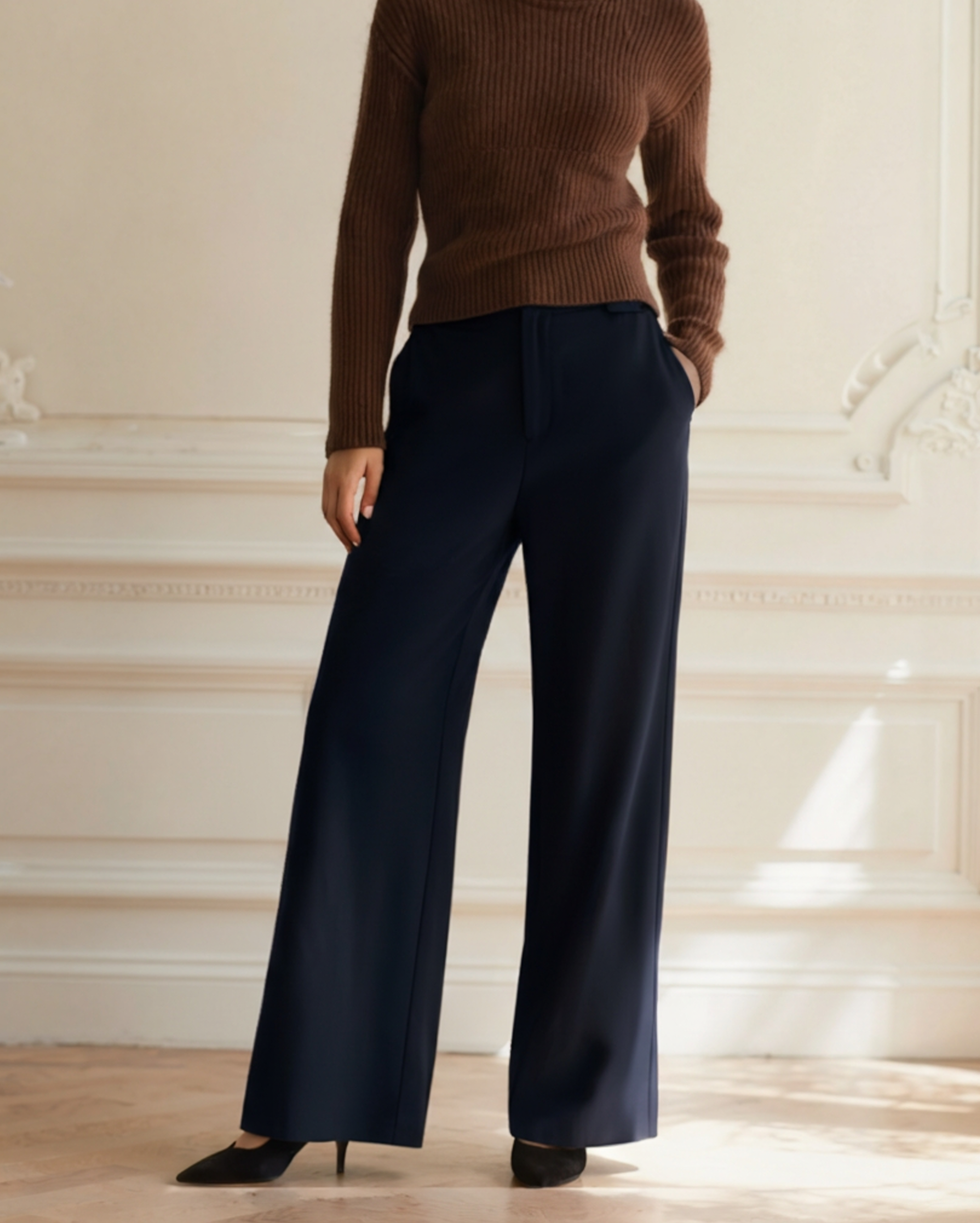 Serena Wide-Leg Trousers - Brooksfor