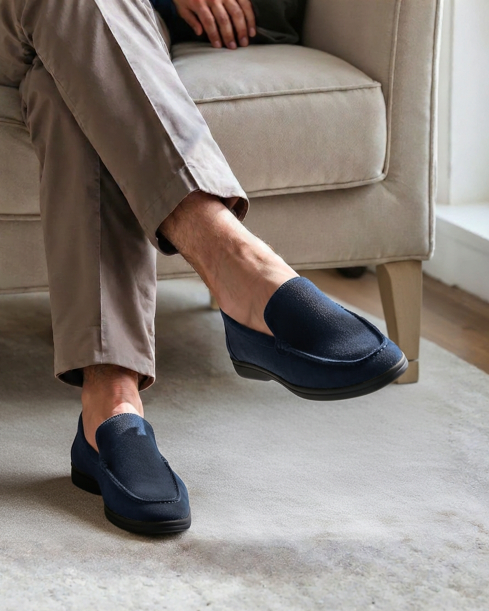 Premium Suede Loafers - Black Soles - Brooksfor