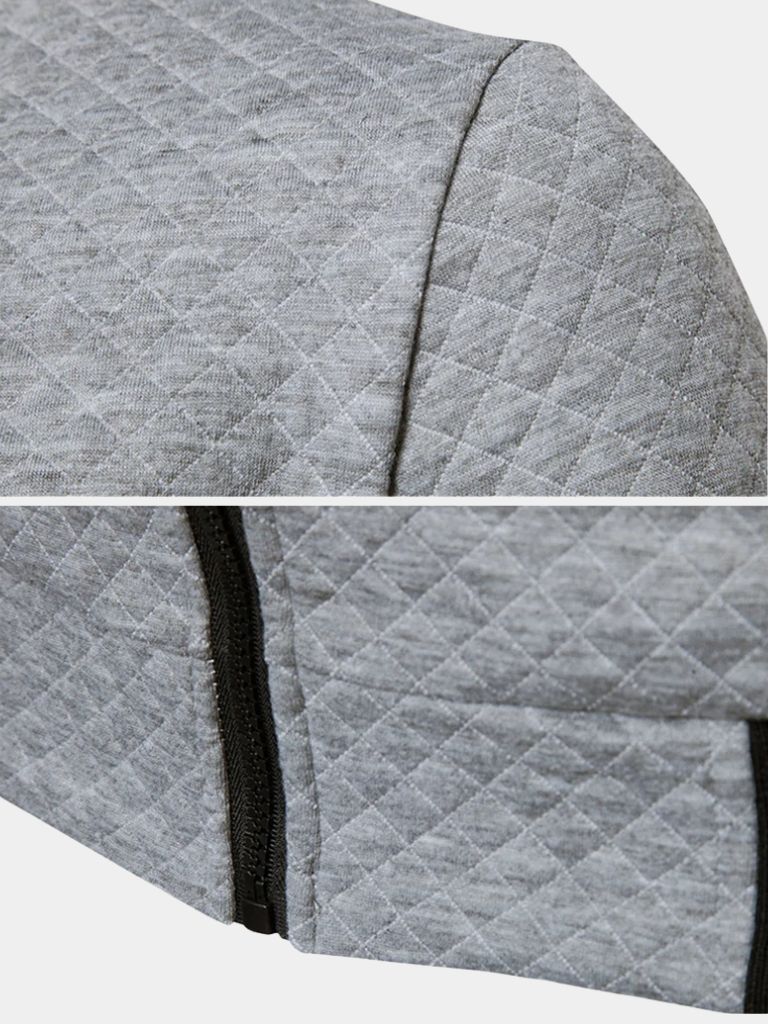 Textured Casual Bomber Jacket - Brooksfor