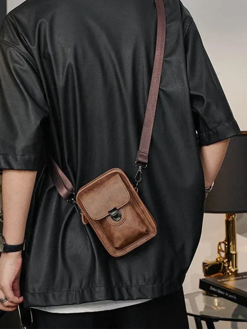 Vintage Mini Leather Crossbody Shoulder Bag - Brooksfor