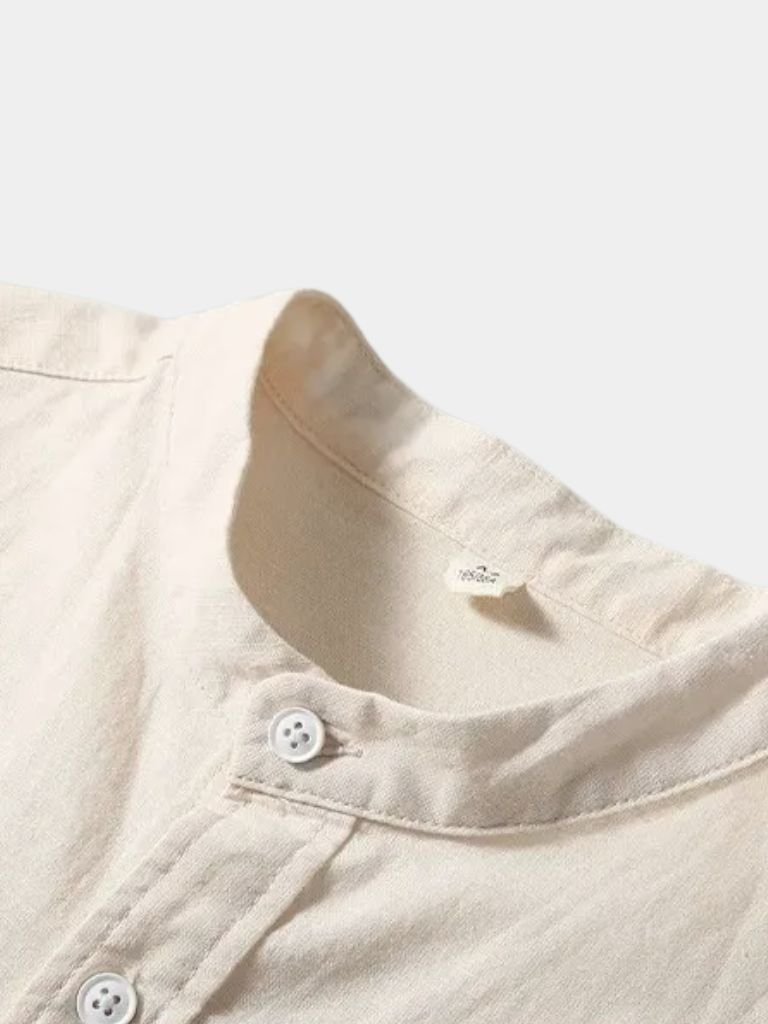 White Wellspring Linen T-Shirt - Brooksfor