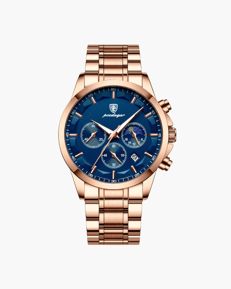 Precision Chronograph Steel Watch - Brooksfor