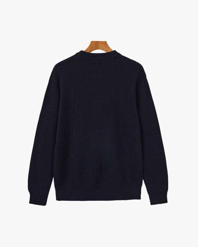 Rib Knit Crewneck - Brooksfor