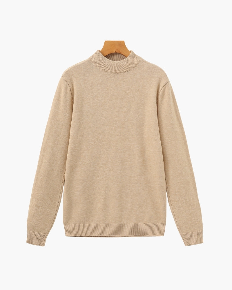 Essential Ribbed Mock Neck Sweater - Brooksfor