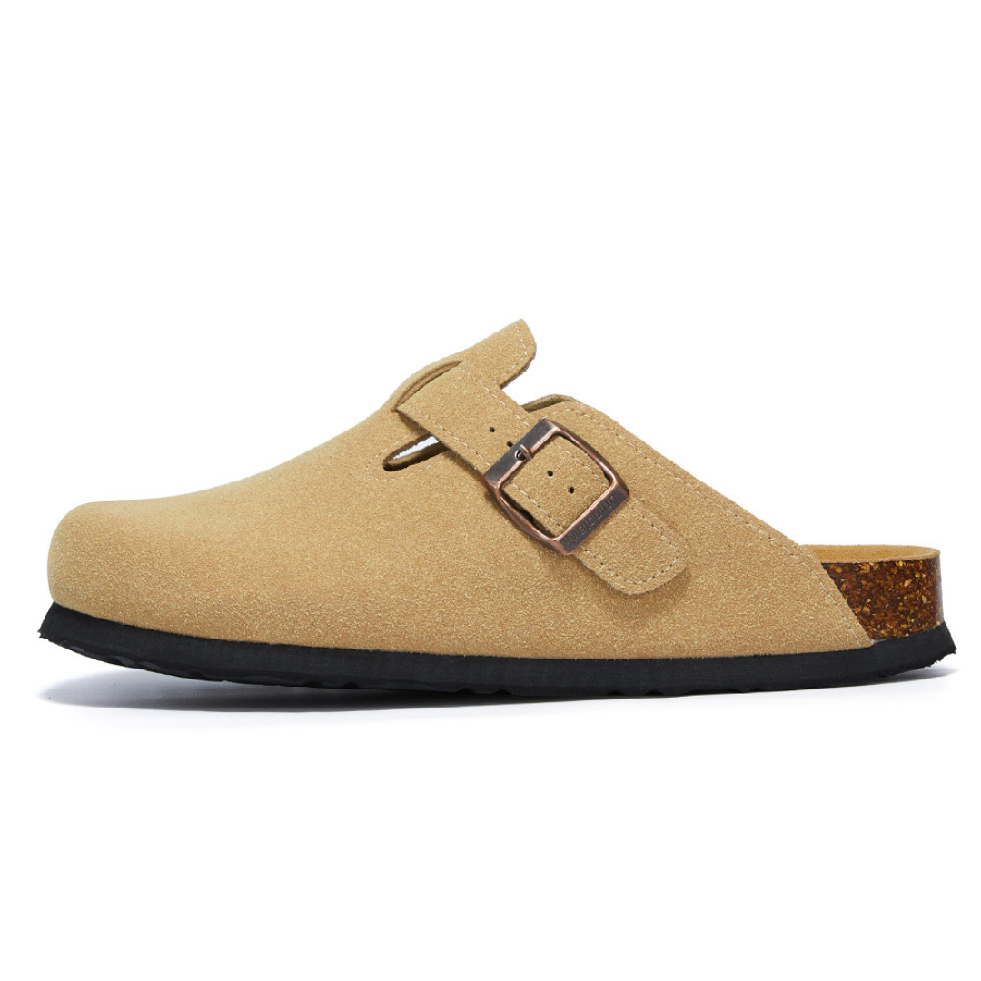 Pucon Suede Clog - Light Brown | Brooksfor