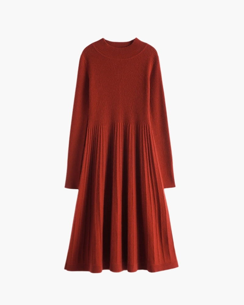 Pure Cashmere Flare Dress - Brooksfor