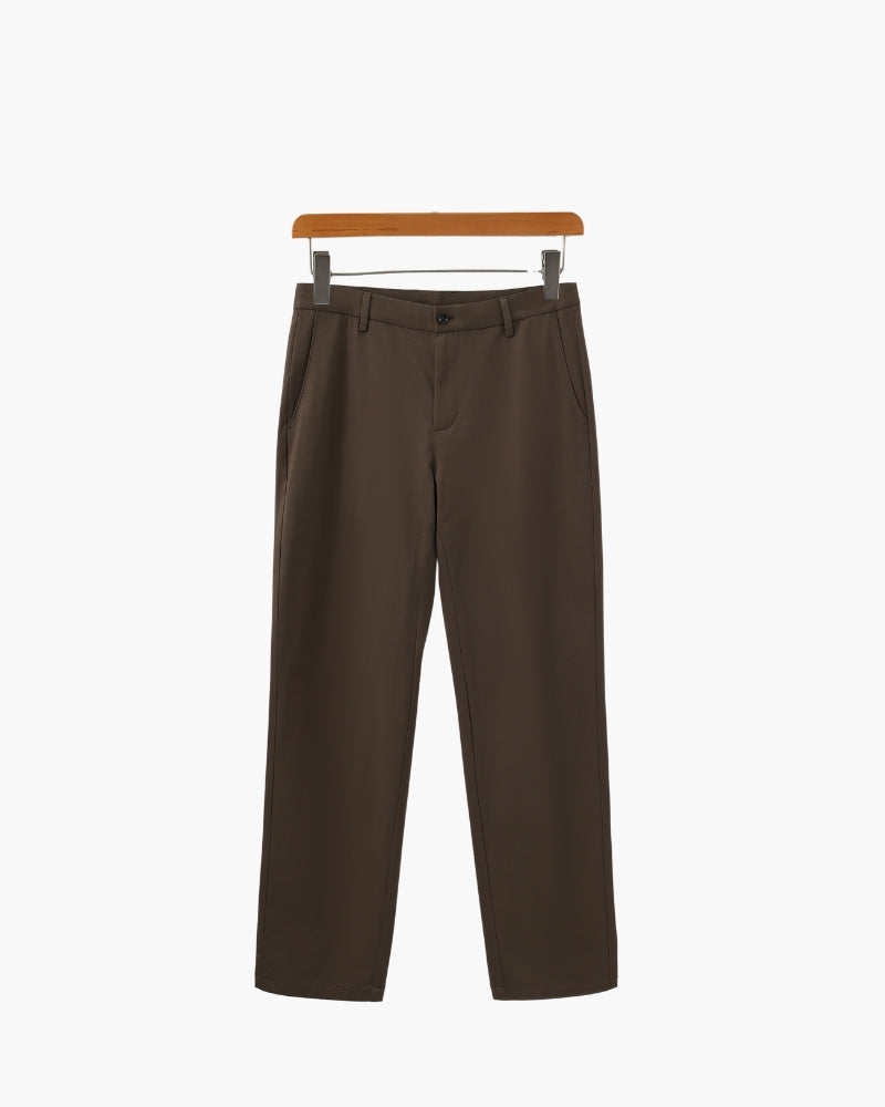 Wool Blend Trousers - Brooksfor