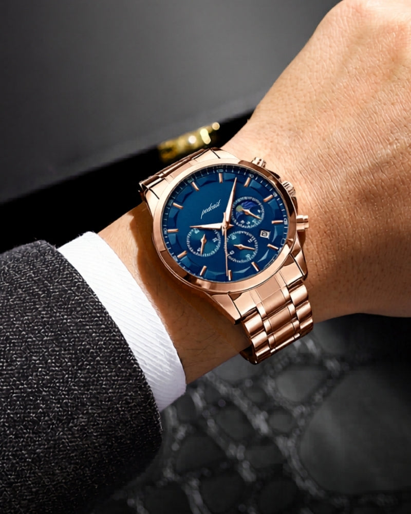 Precision Chronograph Steel Watch - Brooksfor