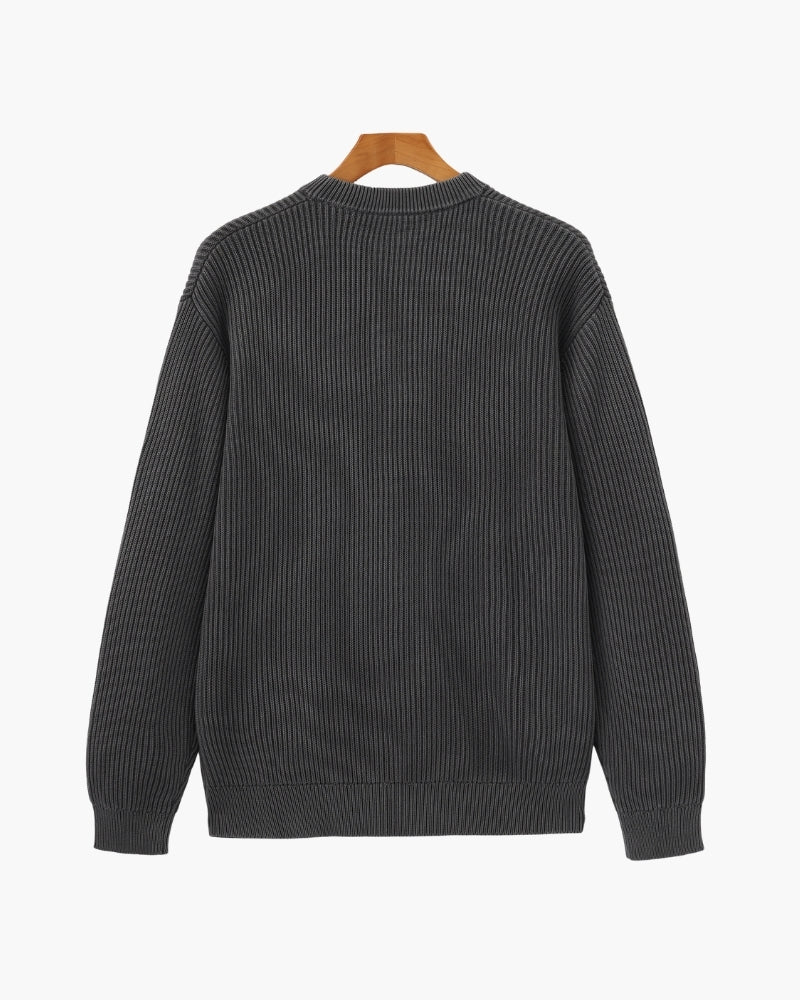 Rib Knit Crewneck - Brooksfor