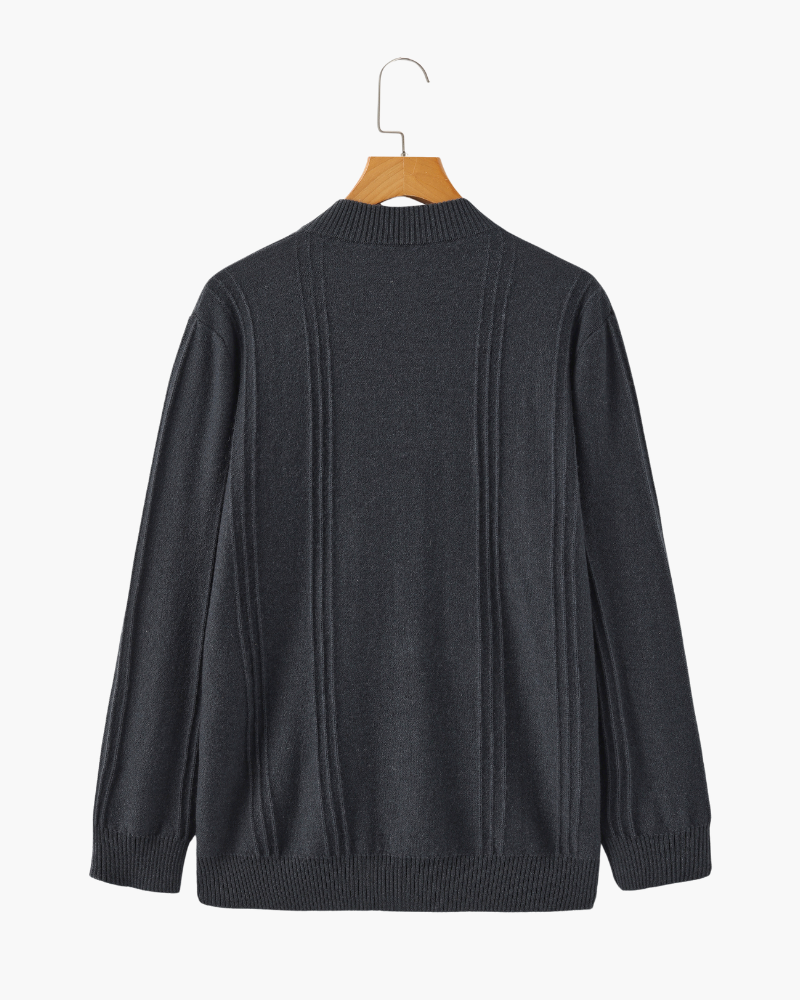 100% Cashmere Ribbed Half Zip - Brooksfor