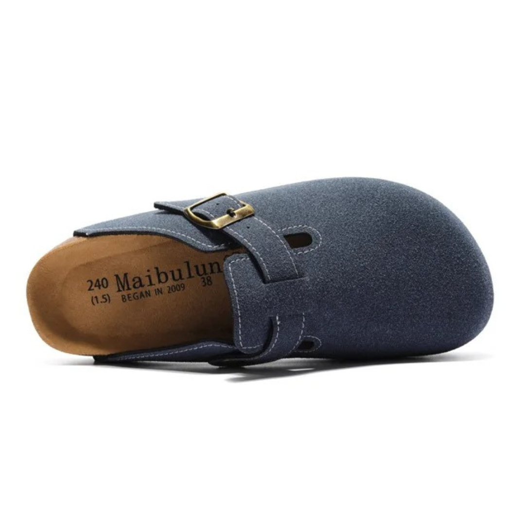 Pucon Suede Clog - Dark Blue | Brooksfor
