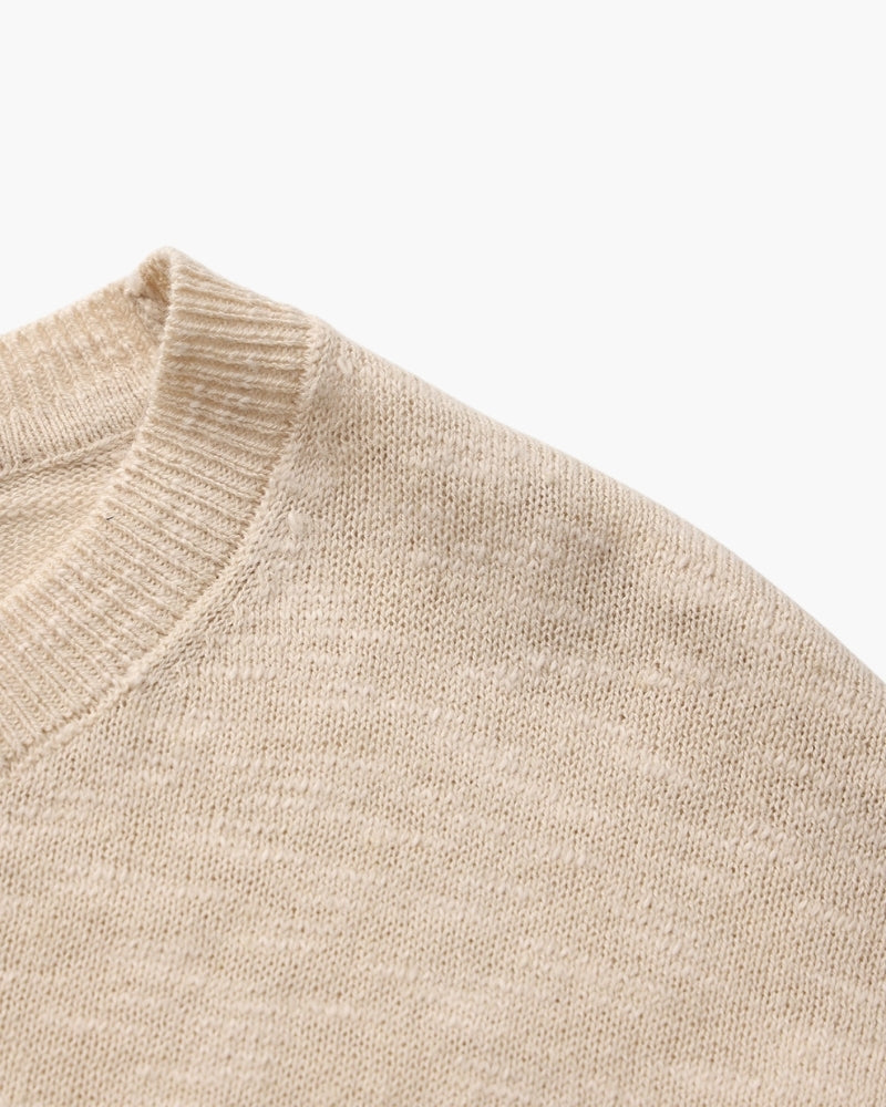 Linen Cotton Essential Crewneck - Brooksfor