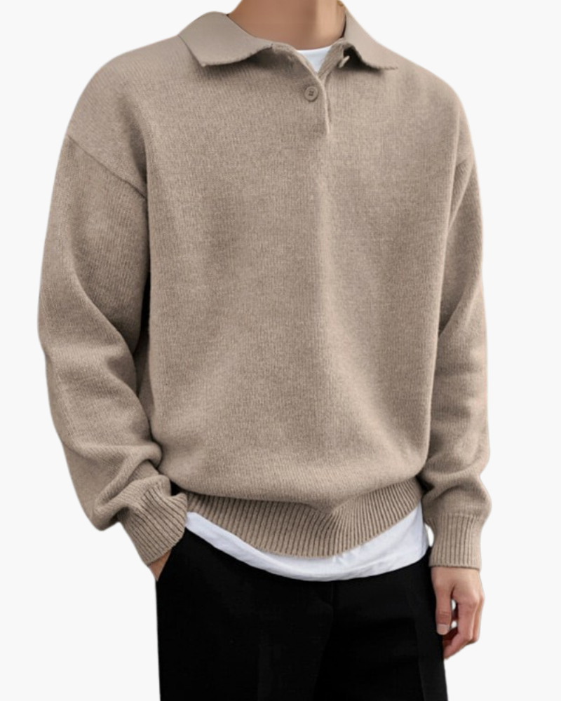 Woolen Button Half Zip - Brooksfor
