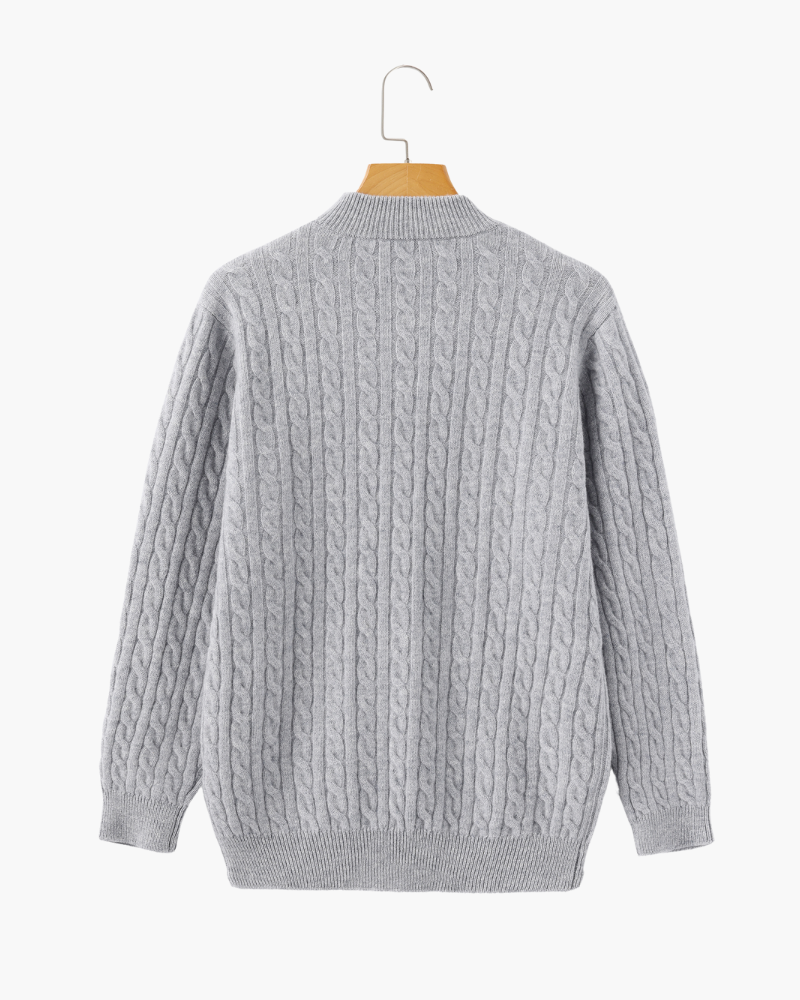 100% Cashmere Woven Half Zip - Brooksfor