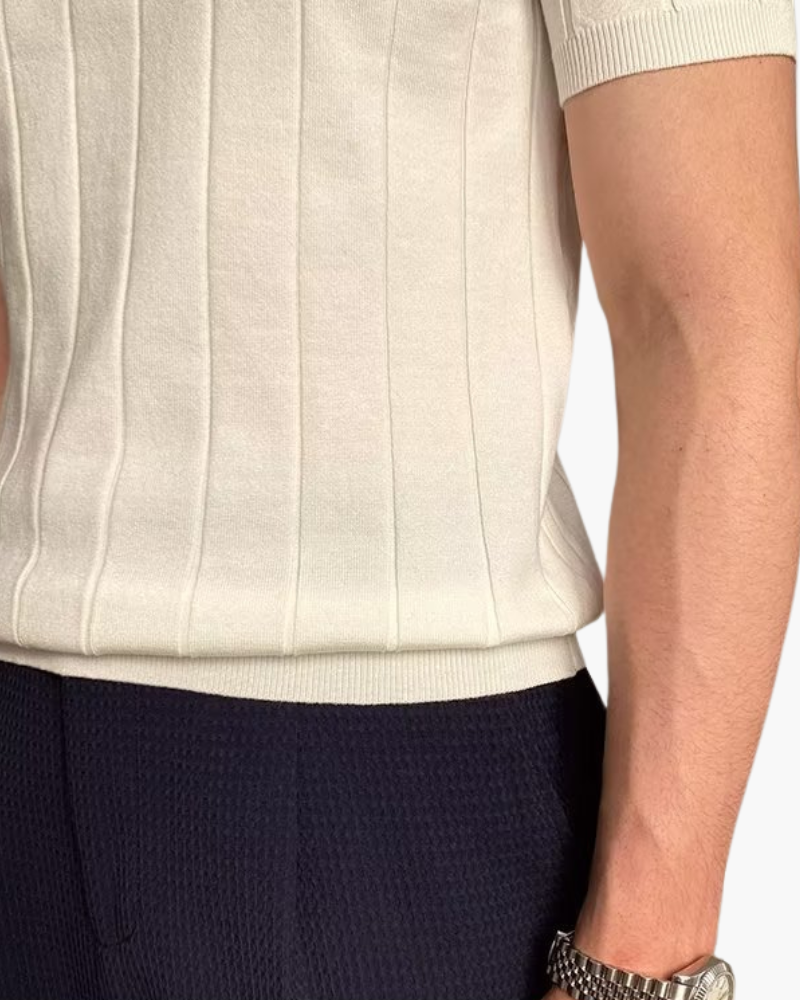Cannes Ribbed Cotton Polo - Brooksfor