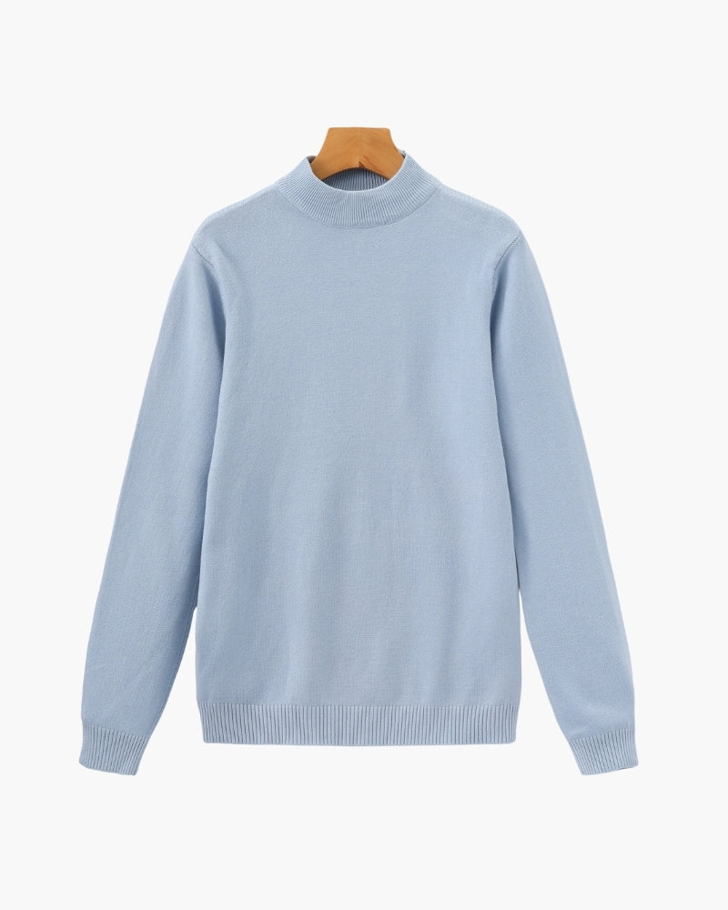 Essential Ribbed Mock Neck Sweater - Brooksfor