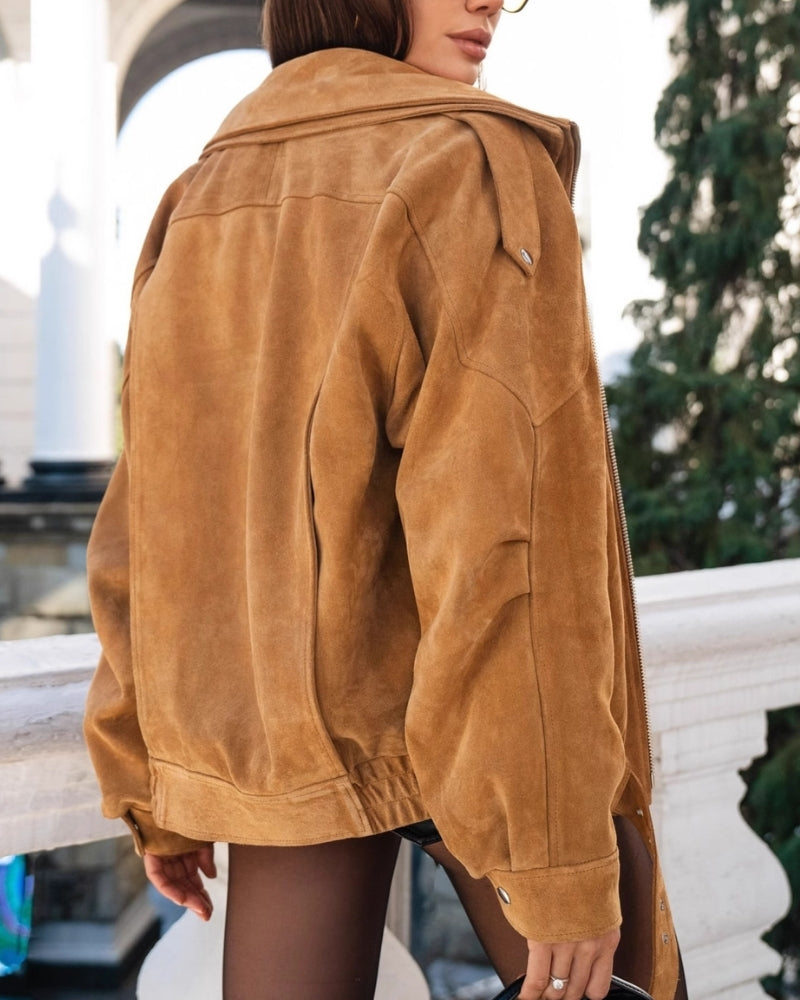 Vintage Suede Drape Jacket - Brooksfor
