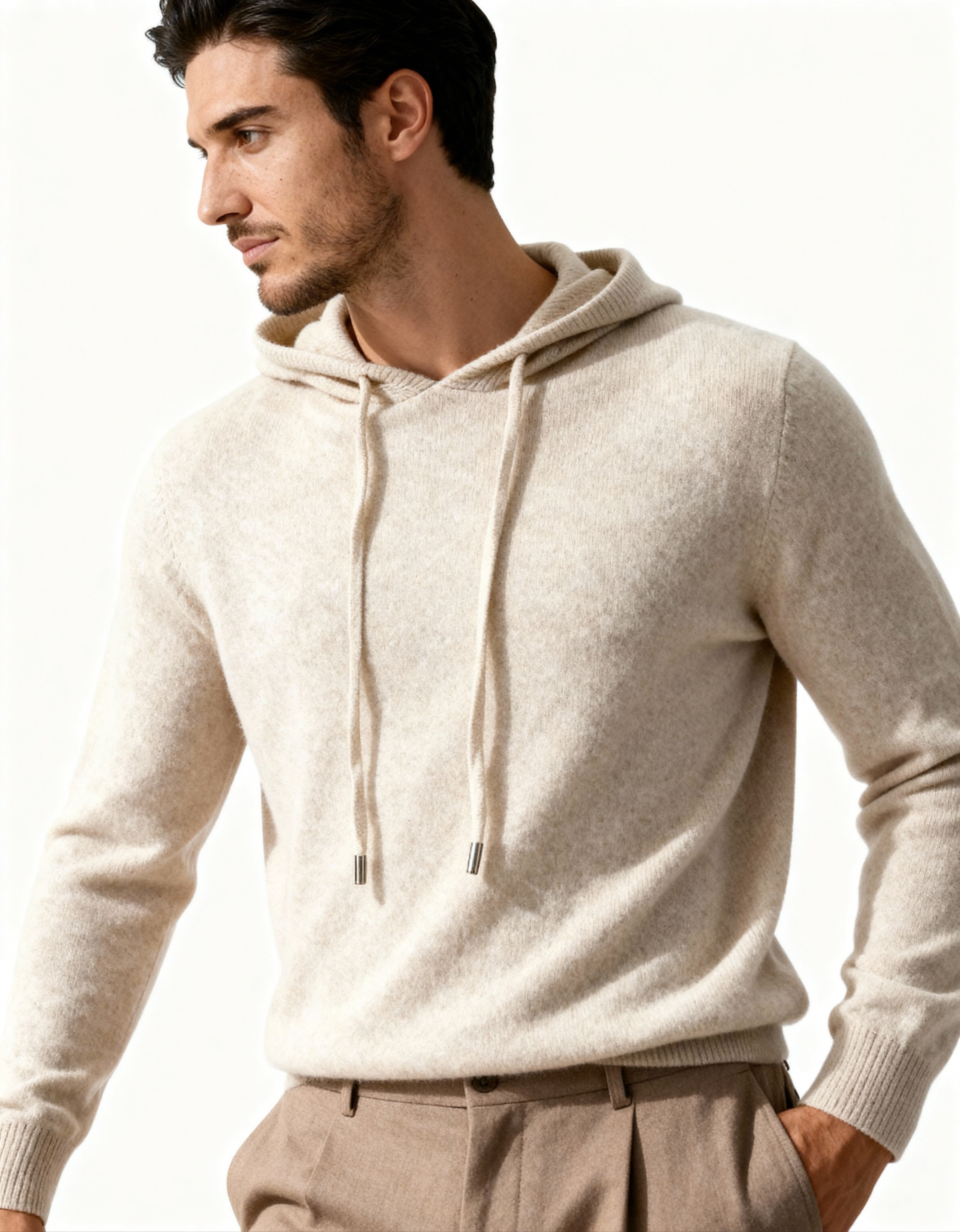 100% Cashmere Hoodie - Brooksfor
