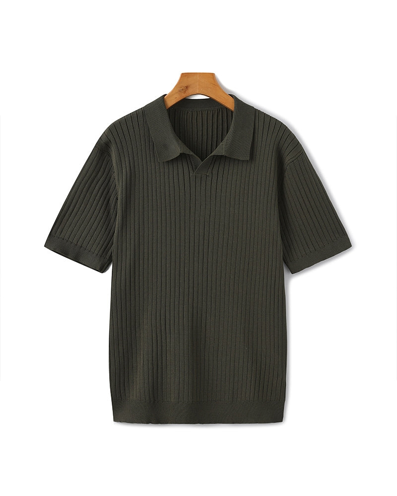 Premium Ribbed Polo - Brooksfor