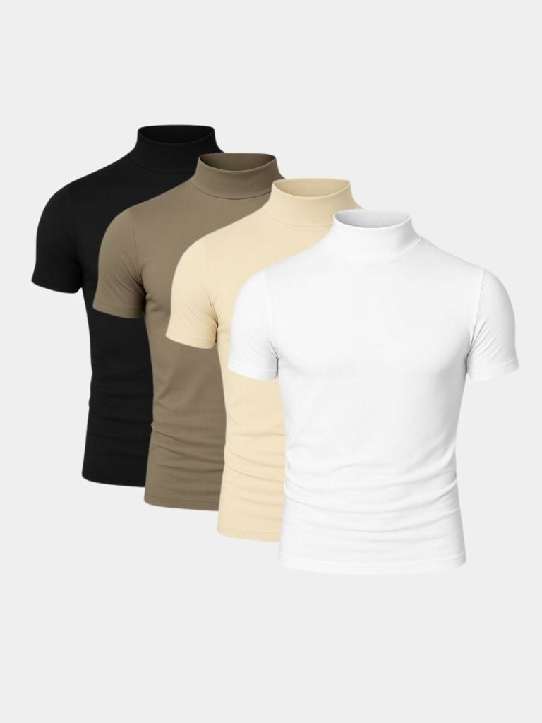 Solid Casual Turtle Neck T-Shirt - Brooksfor