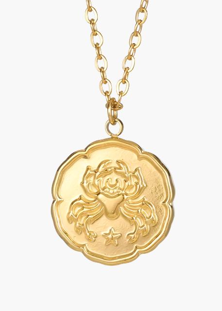 Zodiac Sign Necklace - Gold - Brooksfor