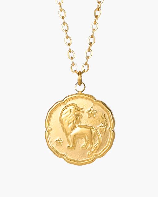 Zodiac Sign Necklace - Gold - Brooksfor