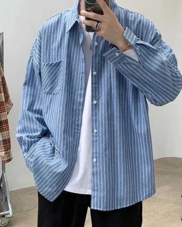 Oversized Striped Shirt - Brooksfor