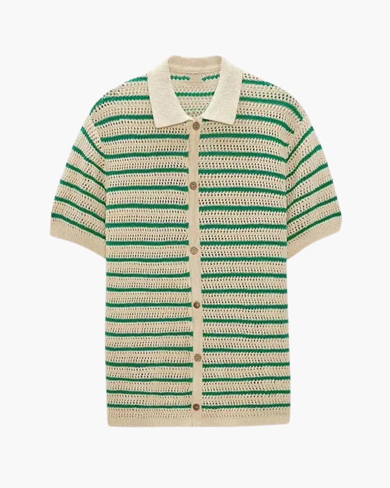 Marbella - Knitted Button Shirt - Brooksfor